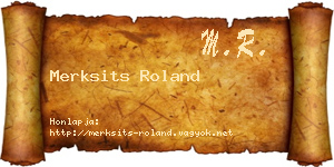 Merksits Roland névjegykártya